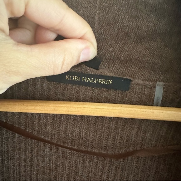 Kobi Halperin Women’s XS Brown Bryn Cashmere Cardigan Sweater Minimalist Classic - Picture 6 of 8